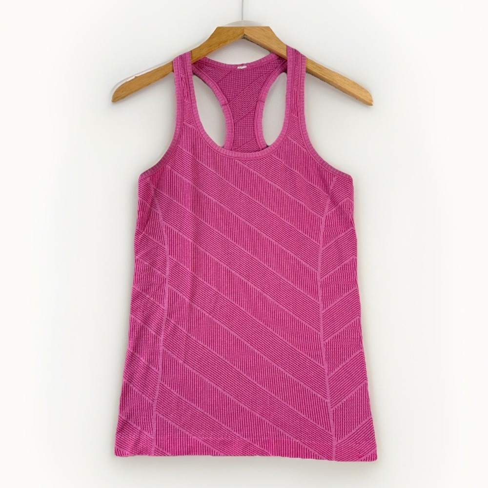 Lululemon Tank Top Womens 4 Pink Run Swiftly‎ Tech Racerback Yoga Athletic Gym